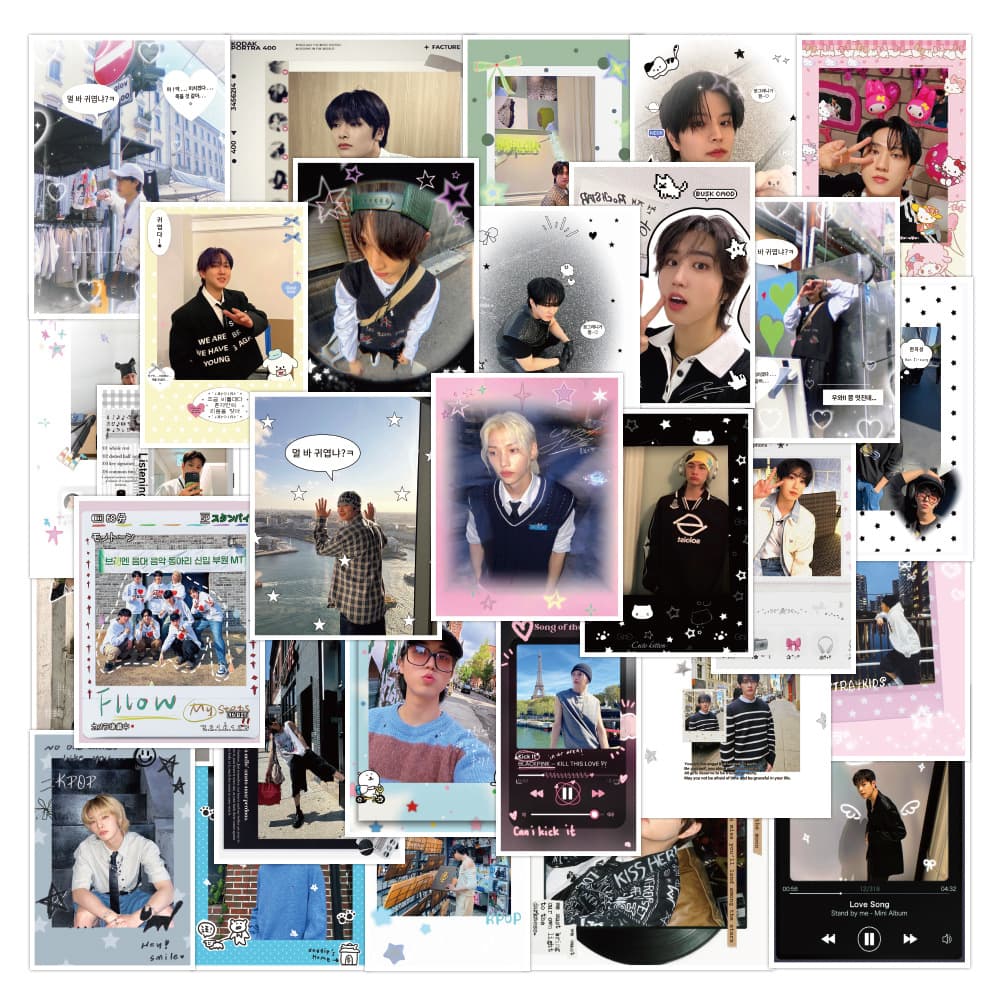 30 pieces of Stray kids sticker pack, high-looking ins popular decoration desktop account package diy stickers