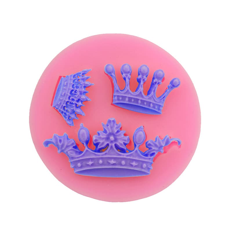 DIY Three Crown Combination Gum Drop Silicone Mold Manual Flip Sugar Cake Edge Mold Flip Sugar Tool Cake
