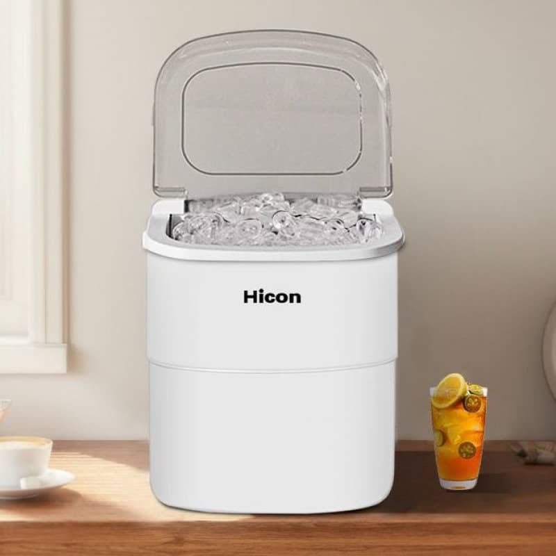 Small 15kg Ice Maker for Commercial Milk Tea Shops and Home Use, Mini Dormitory Round Ice Making Machine, Factory Direct Wholesale