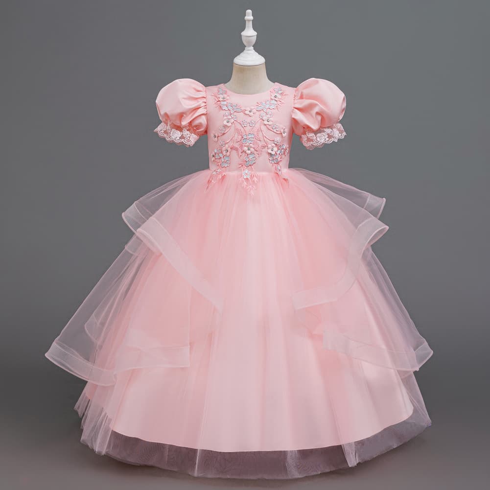 CPC CE Certified Girls Princess Dress for Children, Stage Performance Gown, Wedding Dress, Kids Dress