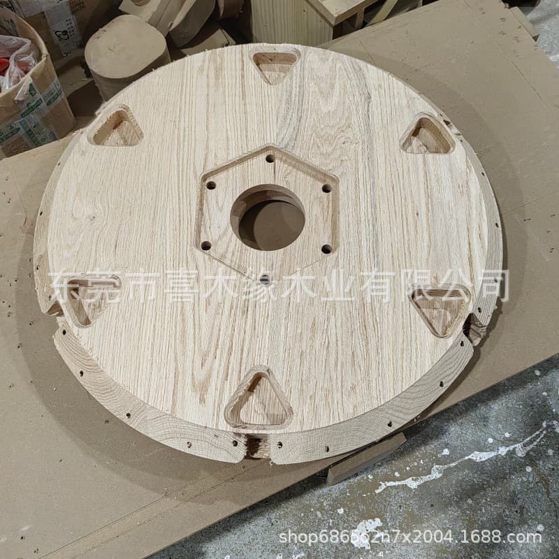 Factory Direct Red Oak Wood Product Base Solid Wood Product Accessories Solid Wood Round Product Accessories