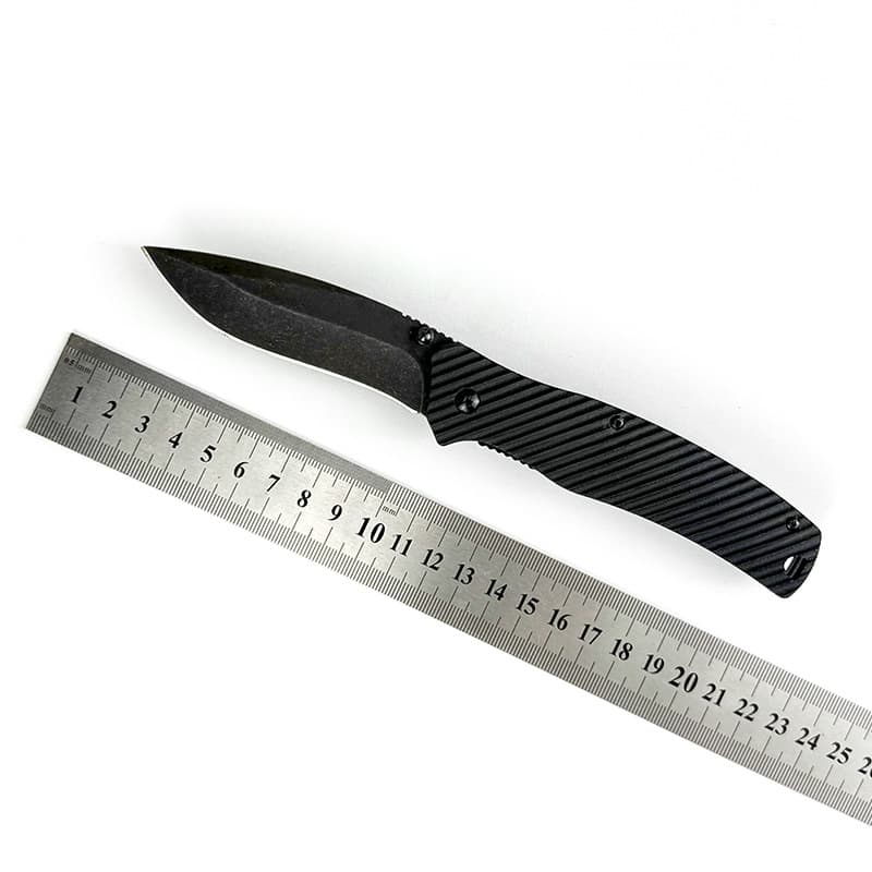 Factory Direct Outdoor Portable Folding Knife, Stonewashed Finish, G10 Handle, 7Cr High Hardness Stainless Steel Fruit Knife
