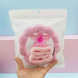 Headband, Egg Flower Hair Clip, Wristband 4-Piece Set, Cross-Border Claw Clip, Cloud Face Washing Headband, Makeup Tool Set