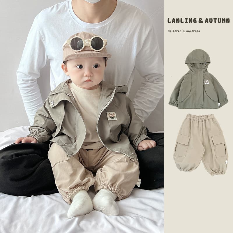 INS Boys Spring and Fall Outfit Set Baby Stylish Loose Jacket Toddler Versatile Casual Pants
