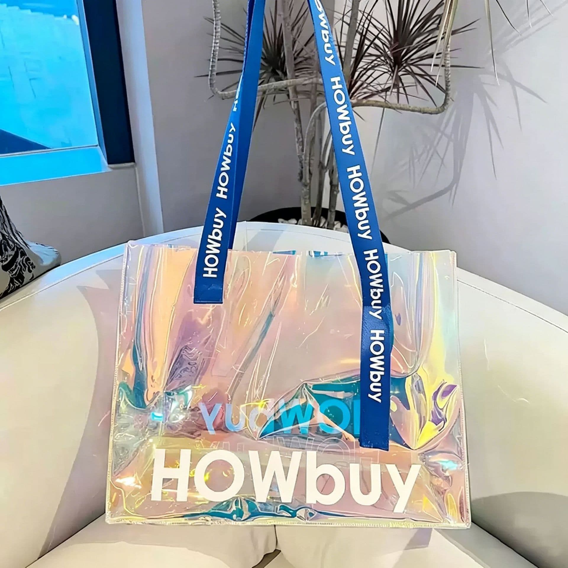 PVC Laser Bag Jelly Bag Custom Laser Handbag Transparent Shiny Laser Bag Gift Bag Souvenir Bag