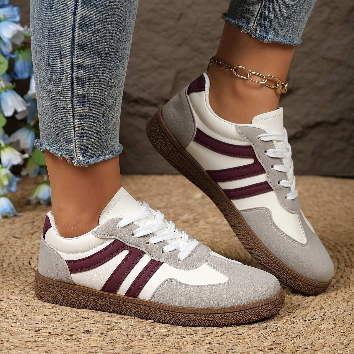 Women's German Training Shoes 2026 Autumn New Style Soft Sole Lightweight Casual Lace-up Running Shoes