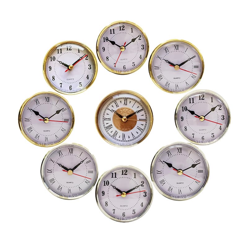 M2188-80mm Clock Movement for DIY Inlay Quartz Clock Mechanism with Roman/Arabic Numerals, Decorative Clock Movement