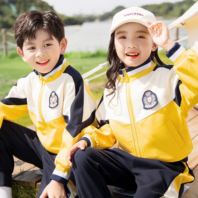 Jinmier Autumn Children's School Uniform Source Manufacturer Sportswear Elementary Class Wear Four-Piece Set Kindergarten Uniform Set