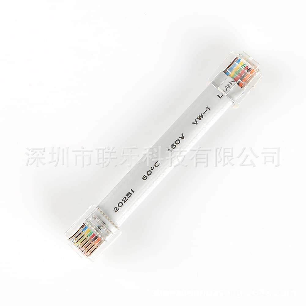 2651 Flat 8-Core Gray Telephone Cable RJ45 8P8C Direct Network Cable ESDD150 - Keyboard Cable Manufacturer
