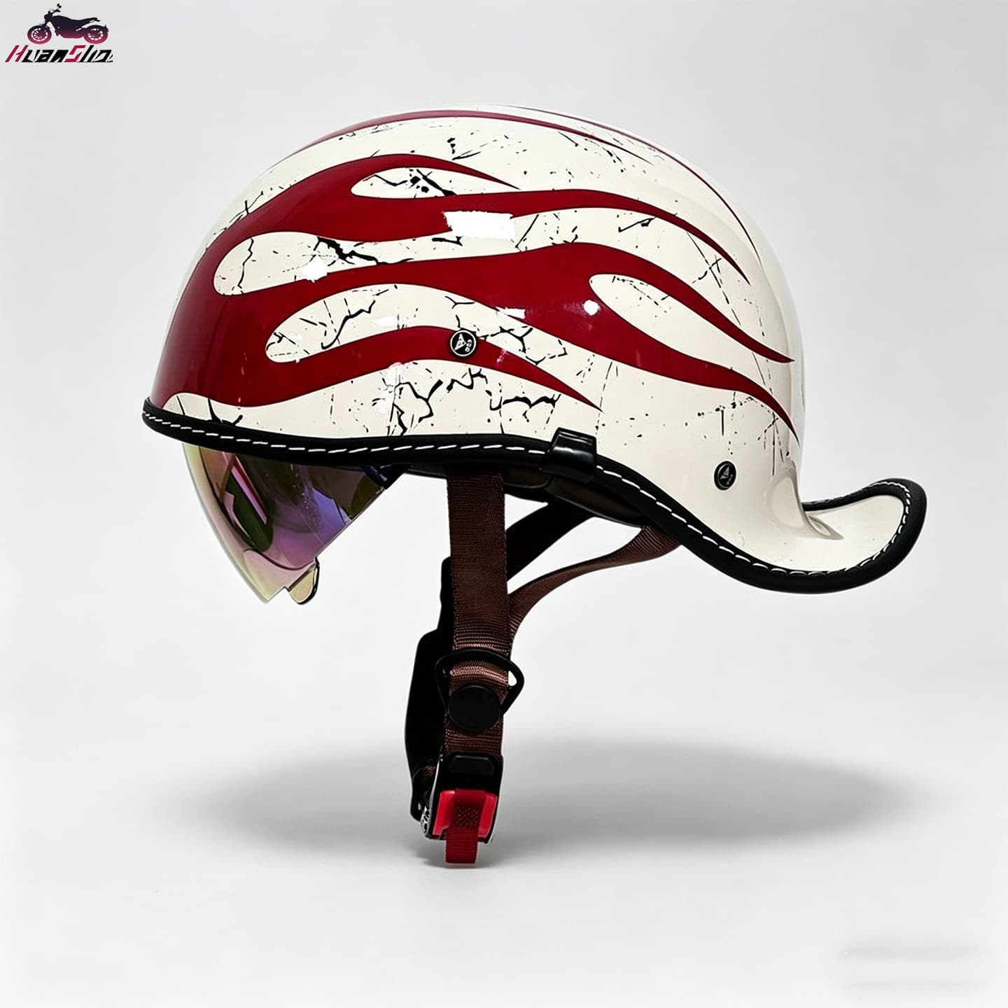 Motorcycle Half Helmet Amazon Kazakhstan Motorcycle American Scoop Helmet Cocktail Helmet Thunder Retro Helmet AliExpress One Piece Dropshipping