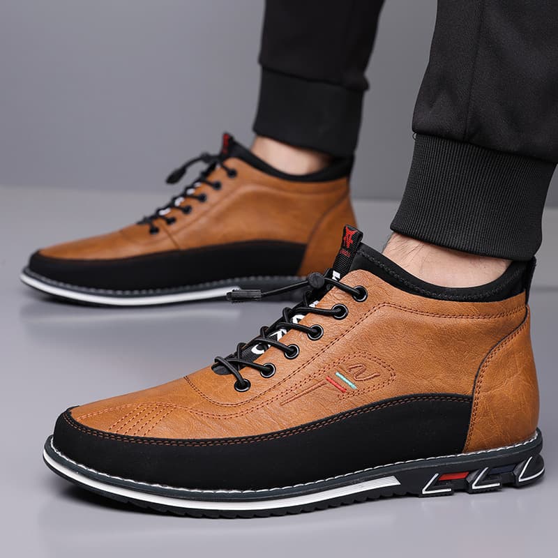 Cross-border Prince casual plus size men's high-top shoes, fashionable mid-calf boots, embroidered slip-on flat shoes, in stock.