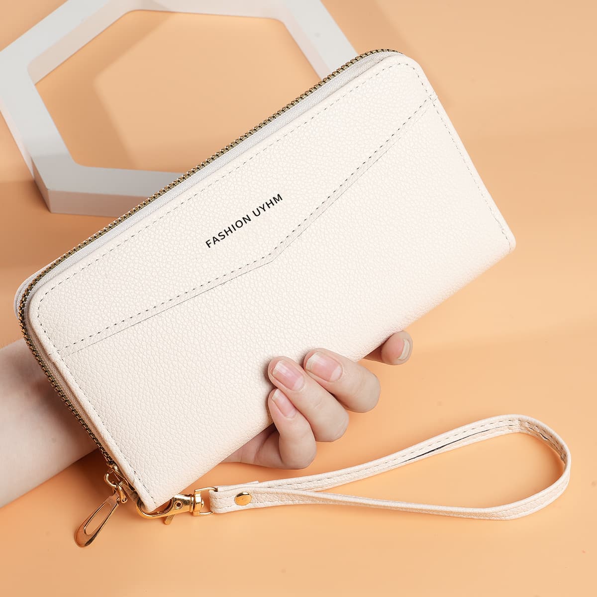 New stylish women's wallet, fresh and large-capacity zipper phone wallet, card holder, clutch, coin purse wholesale