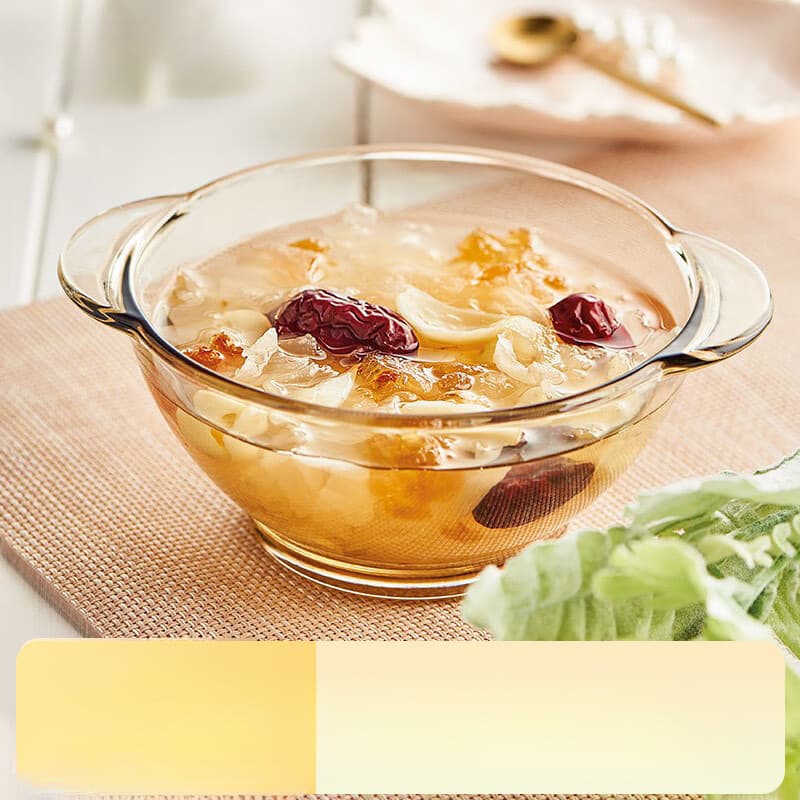 Nordic Style Ramen Bowl Salad Bowl Double Ear Bowl Rice Bowl Dish Set Pyrex Home Glass Bowl
