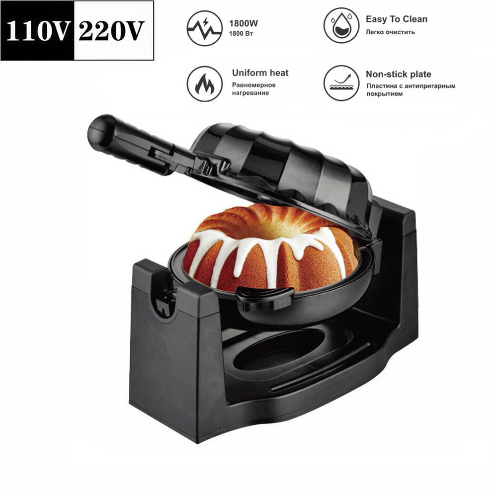 110V US Standard Donut Maker Breakfast Machine Round Cake Maker Snack Maker Bread Maker Donut Maker