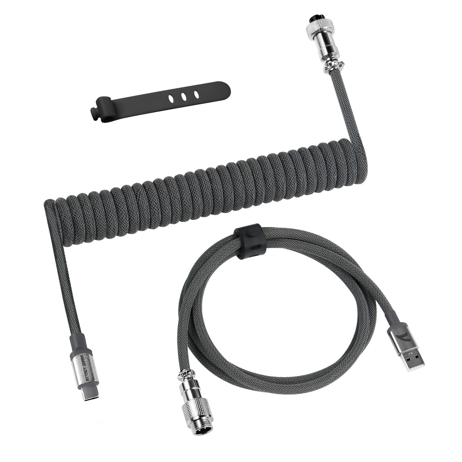 ATTACK SHARK / C01PRO Mechanical Keyboard Aviation Plug Cable Type-C Custom Coiled