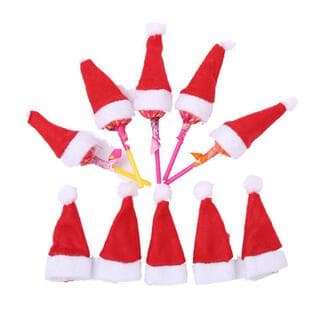Lollipop Christmas Hat, Candy Christmas Decoration, Mini Christmas Hat, Non-Woven Small Hat, Christmas Hat Gift