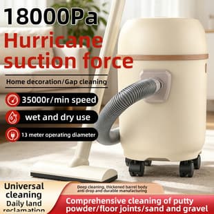 18Kpa Vacuum Cleaner Wet Dry Blow 3-in-1 Household 12L Large Suction Grout Cleaning Pet Hair Vacuum Cleaner Cross-Border