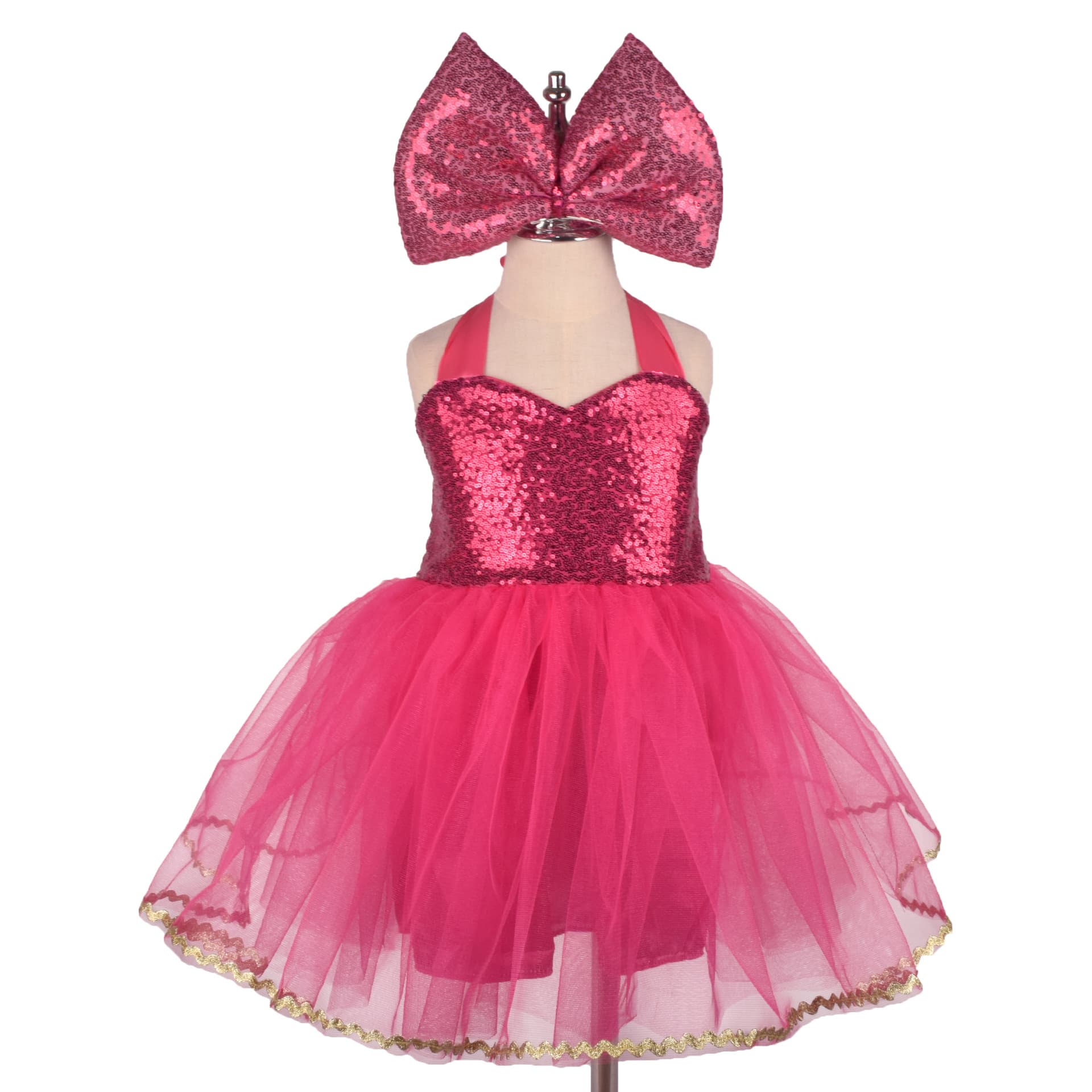 2023 New Barbie Girl Dress Halloween Character Costume Birthday Sequin Pettiskirt Amazon Cross-Border