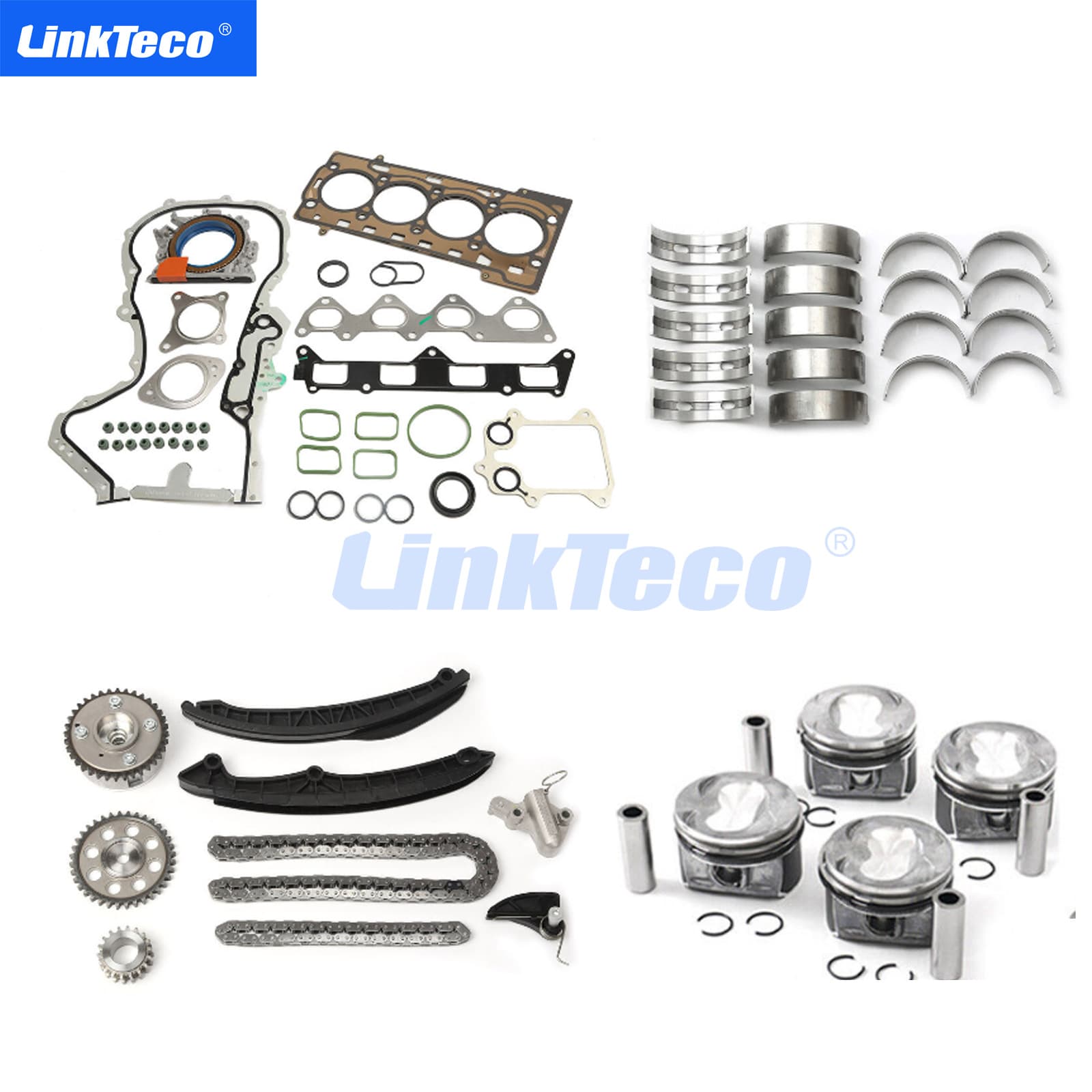 Engine Overhaul Rebuild Kit & Valves for AUDI VW Golf 1.4T