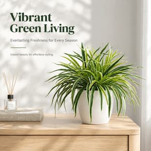 Artificial Green Plant Hanging Spider Plant Leaves for Plant Wall Floral Arrangement Materials Landscape Gladiolus Leaves Fake Grass Home Decoration Potted Ornament
