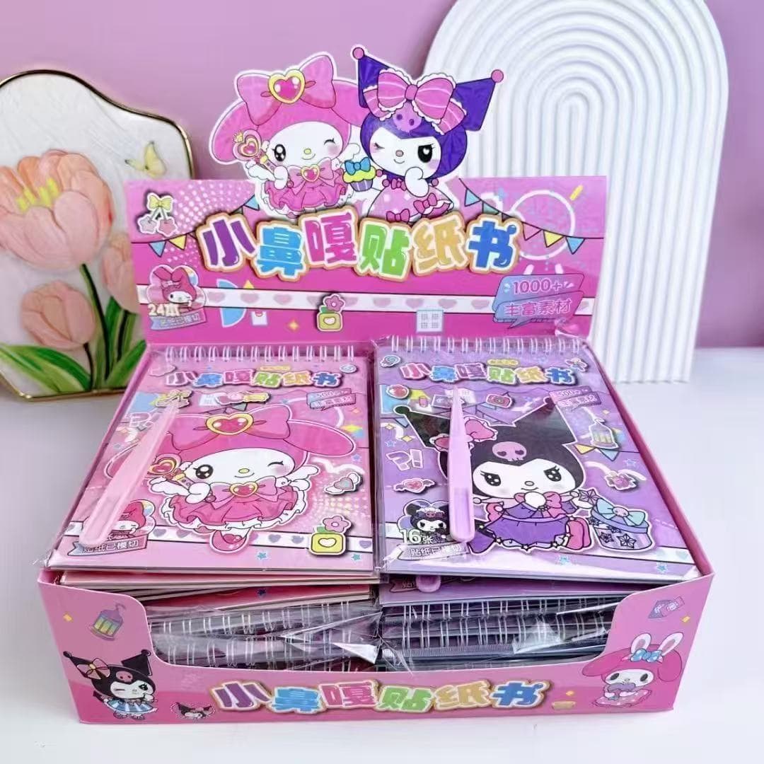 CH166 Boxed Sanrio Cartoon Booger Sticker Book, Capybara Series Cartoon Booger Sticker Pad
