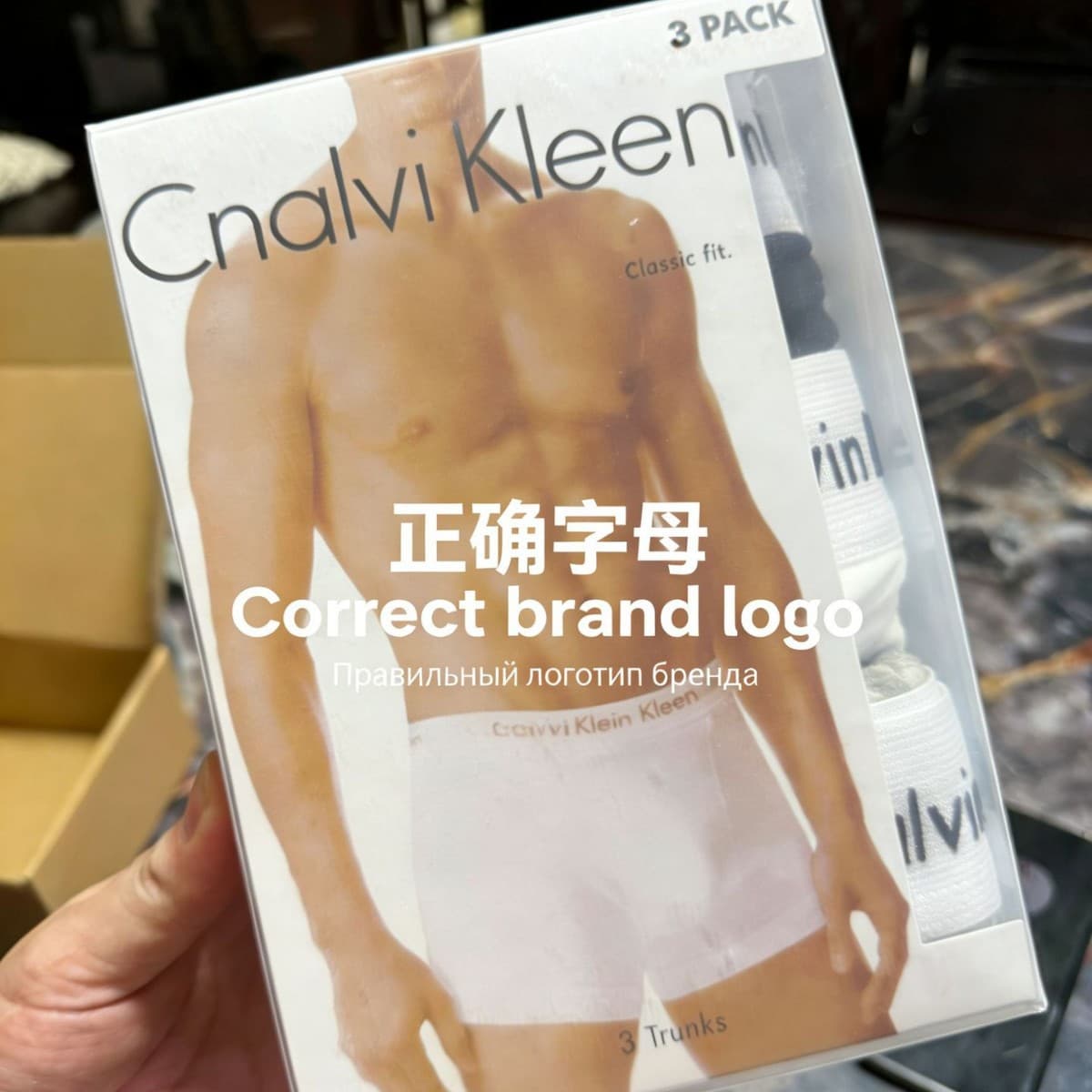 Men's Pure Cotton High-End Underwear 3-Pack Boxed Breathable and Comfortable Boxer Briefs European & American
