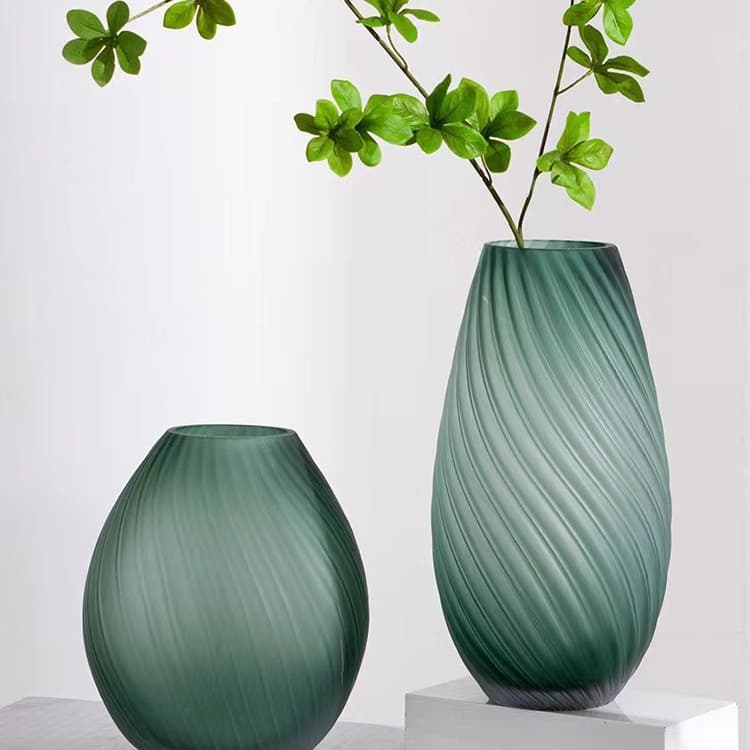 Luxury Large Floor Vase Decoration for Living Room Flower Arrangement 2021 New Style High-End Restaurant Glass Ornament