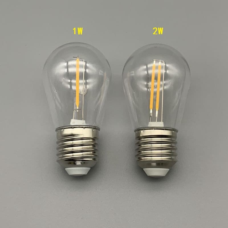 Bulb screw small lamp over ERP hard light bar holiday decoration light string with 2WS14 plastic case filament lamp LED light