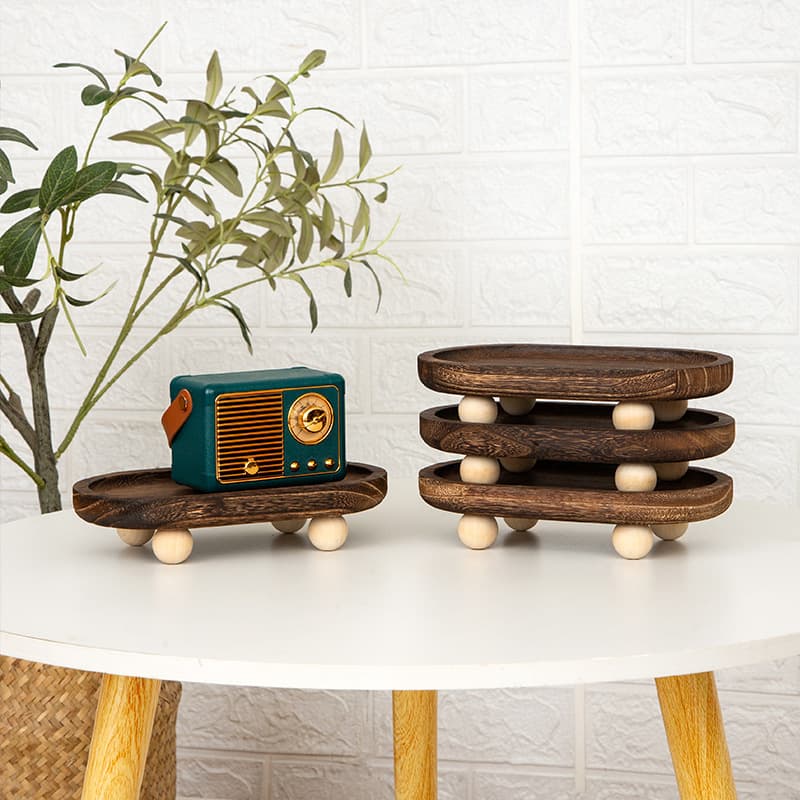 Solid Wood Jewelry Storage Rack Home Bedroom Entryway Aromatherapy Display Desktop Showcase Flower Wooden Viral Tray