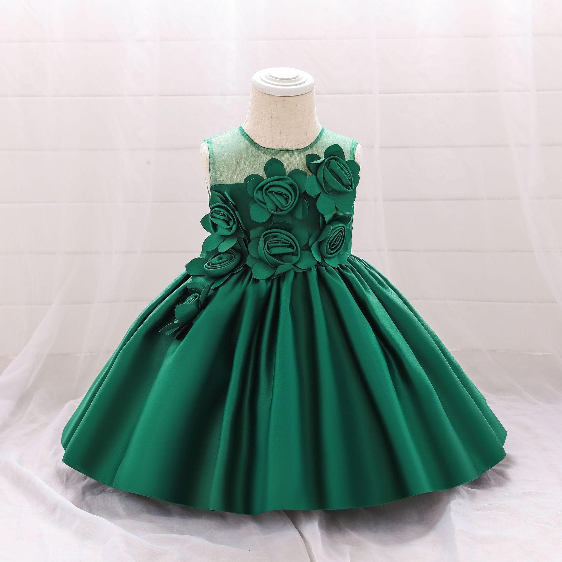 Infant Girls Full Moon Baby Dress Baby Christening Clothes Birthday Banquet Baby Girl Evening Princess Style