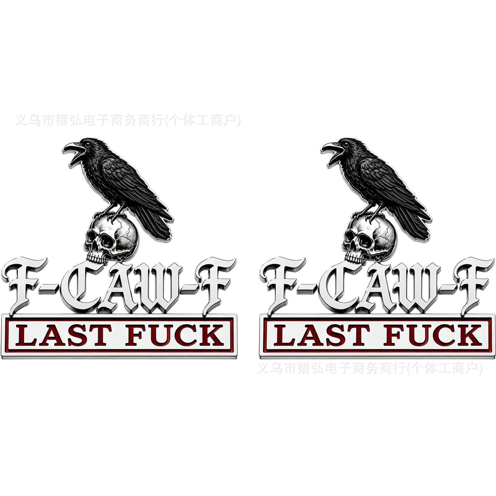 Metal Raven Sticker Decal Car Accessory for Men