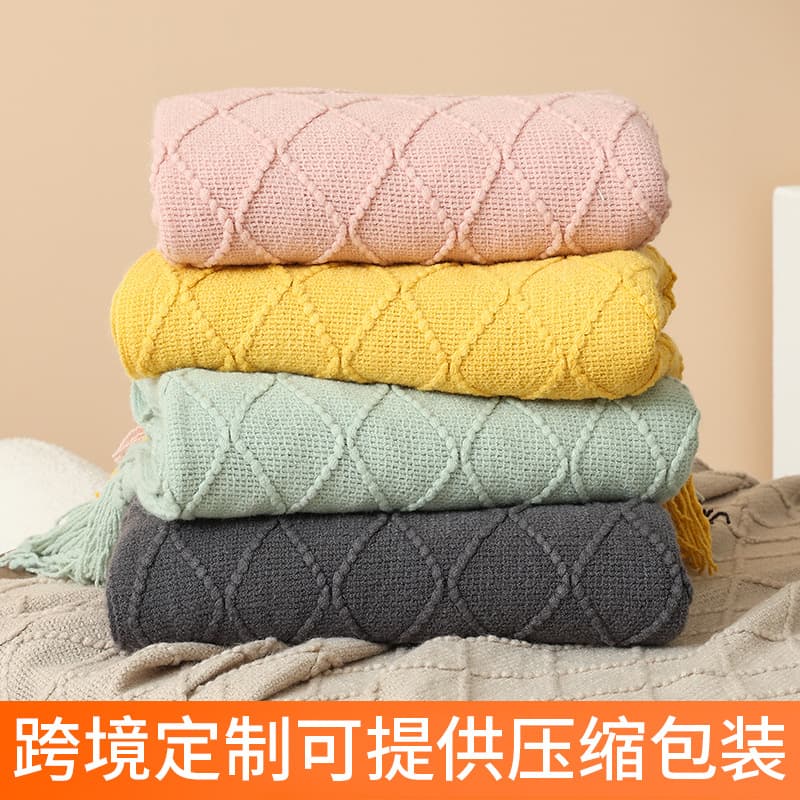 Hotel Bed Runner Decorative Throw Blanket Nordic Simple Sofa Cover Blanket Nap Blanket