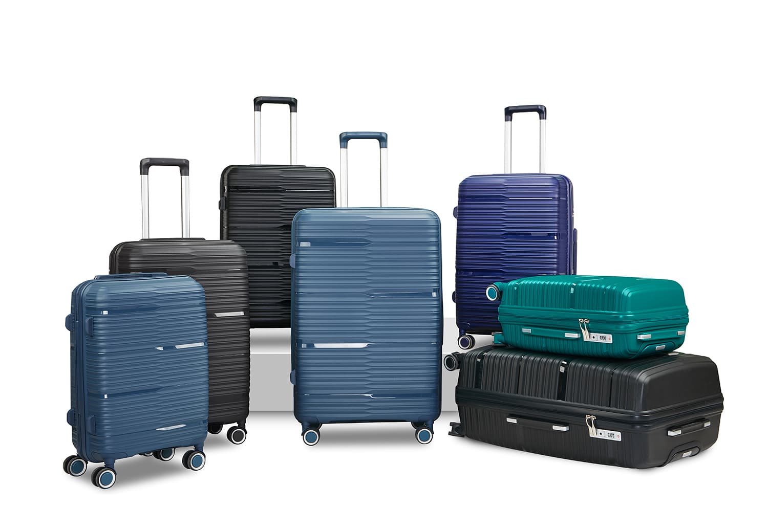 Dongguan Factory PP Luggage Set Travel Suitcase 20/24/28 Inch 3-Piece Set