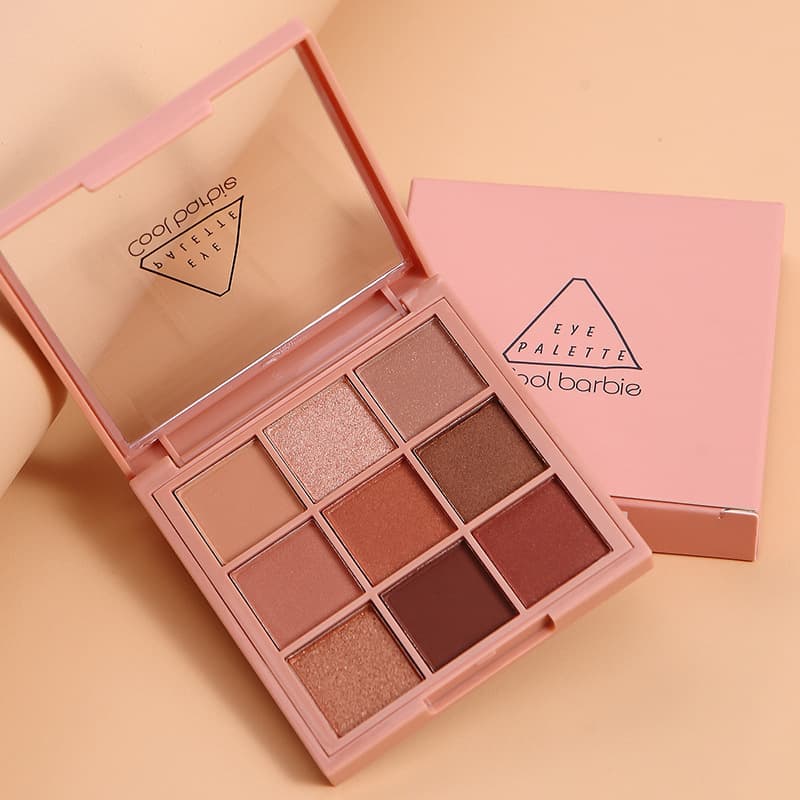 CoolBarbee Autumn/Winter New Pumpkin Earth Tone Matte Glitter 9-Color Eyeshadow Palette