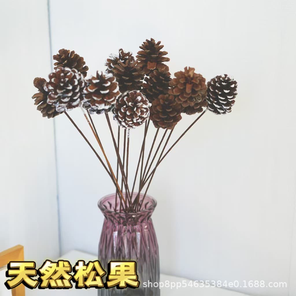 Pinecone Dried Flower Christmas Pine Cone Photography Prop Wholesale Decoration Natural Spruce Cone Bouquet Floral Material Home Decor