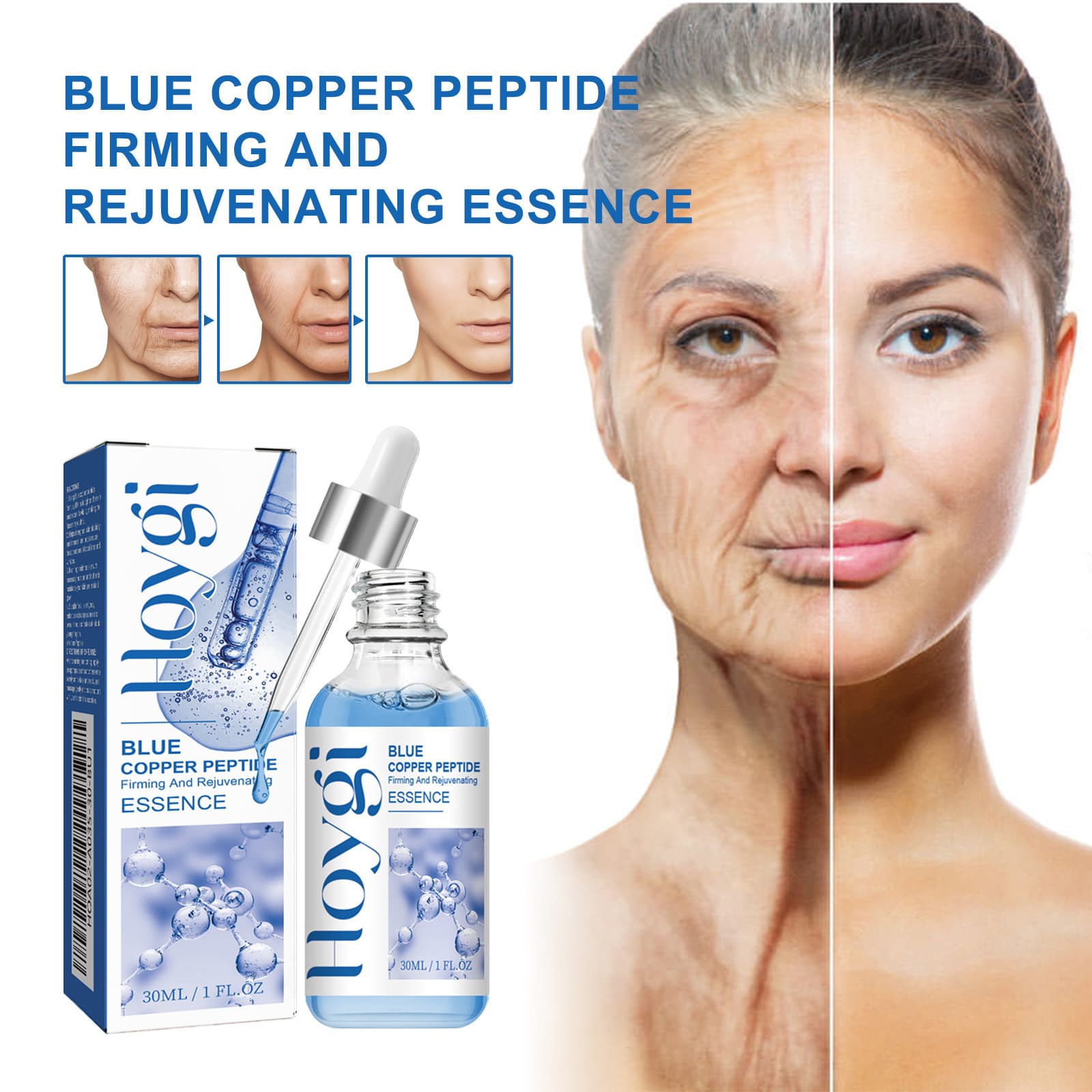 HOYGI Copper Peptide Serum Gentle Moisturizing Hydrating Skin Smoothing Care Essence