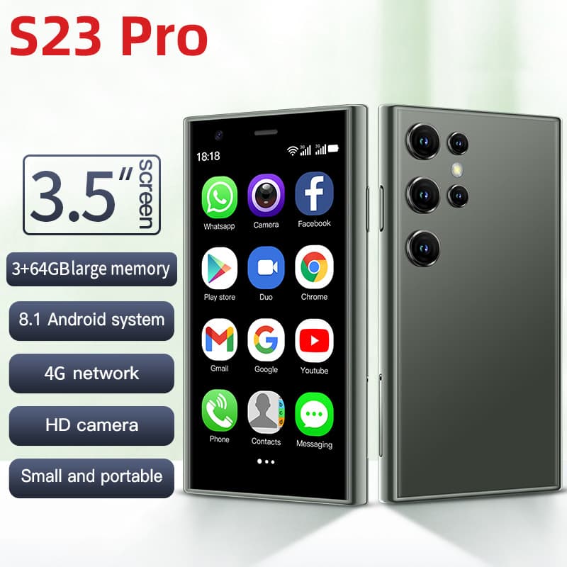 Mini cross-border mobile phone S23 Pro 3.5 inch 3+64G Android 8.1 foreign trade smartphone wholesale low price