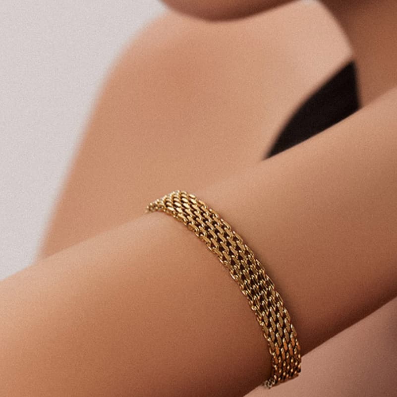 2024 New Trendy Chain Metal Bracelet for Women Creative Woven Fashion Cuban Bracelet