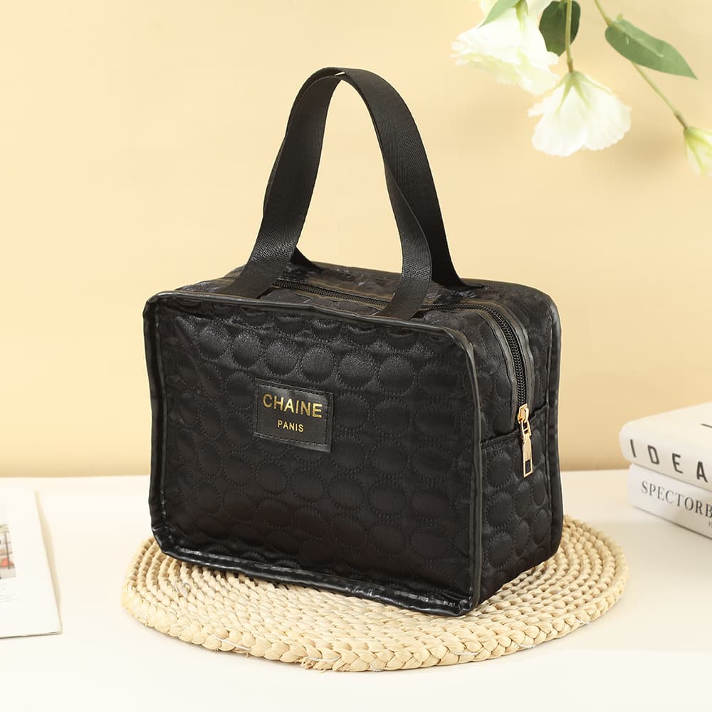 2025 New Circle Cosmetic Bag Storage Bag Travel Portable Soft Handheld Cosmetic Bag Women's Outing Travel Bag