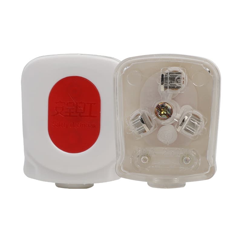 Custom three-pole power plug, 16A high-power semi-transparent three-pin integrated copper wiring plug.