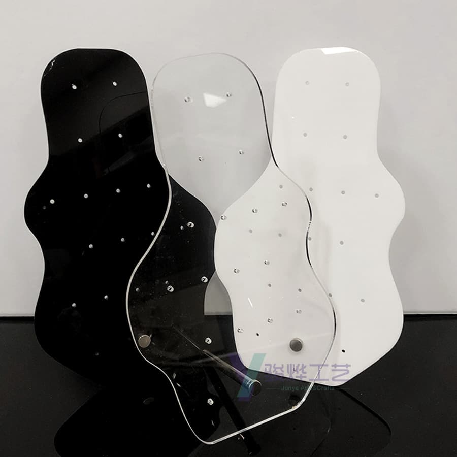 Manufacturer wholesale acrylic ear studs earrings necklace jewelry rack ear stud board plexiglass jewelry display board