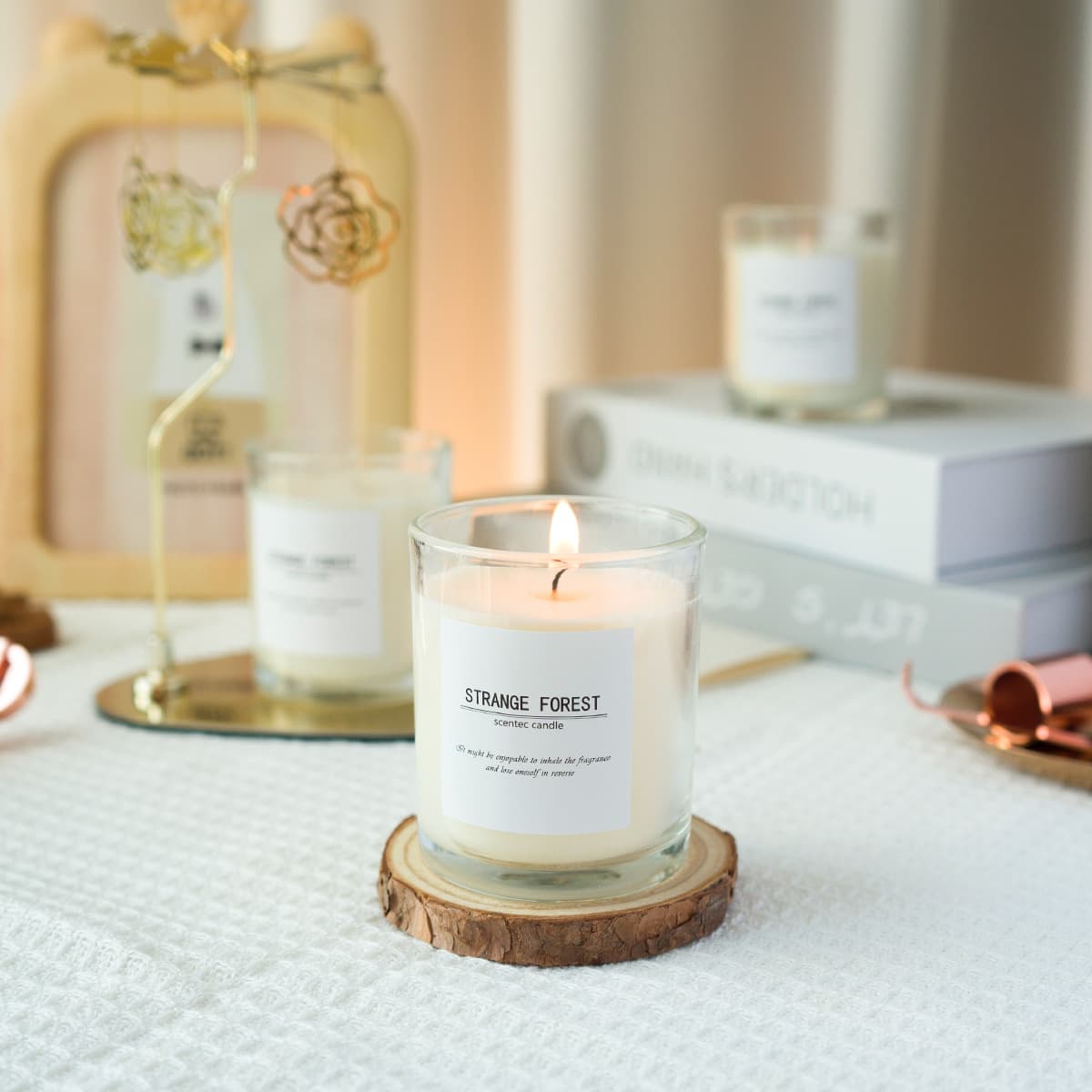 Processing and Customizing Aromatherapy Candles, Smokeless Wholesale Soy Wax Essential Oil Bedroom Atmosphere Glass Candle Cup Soy Fragrance