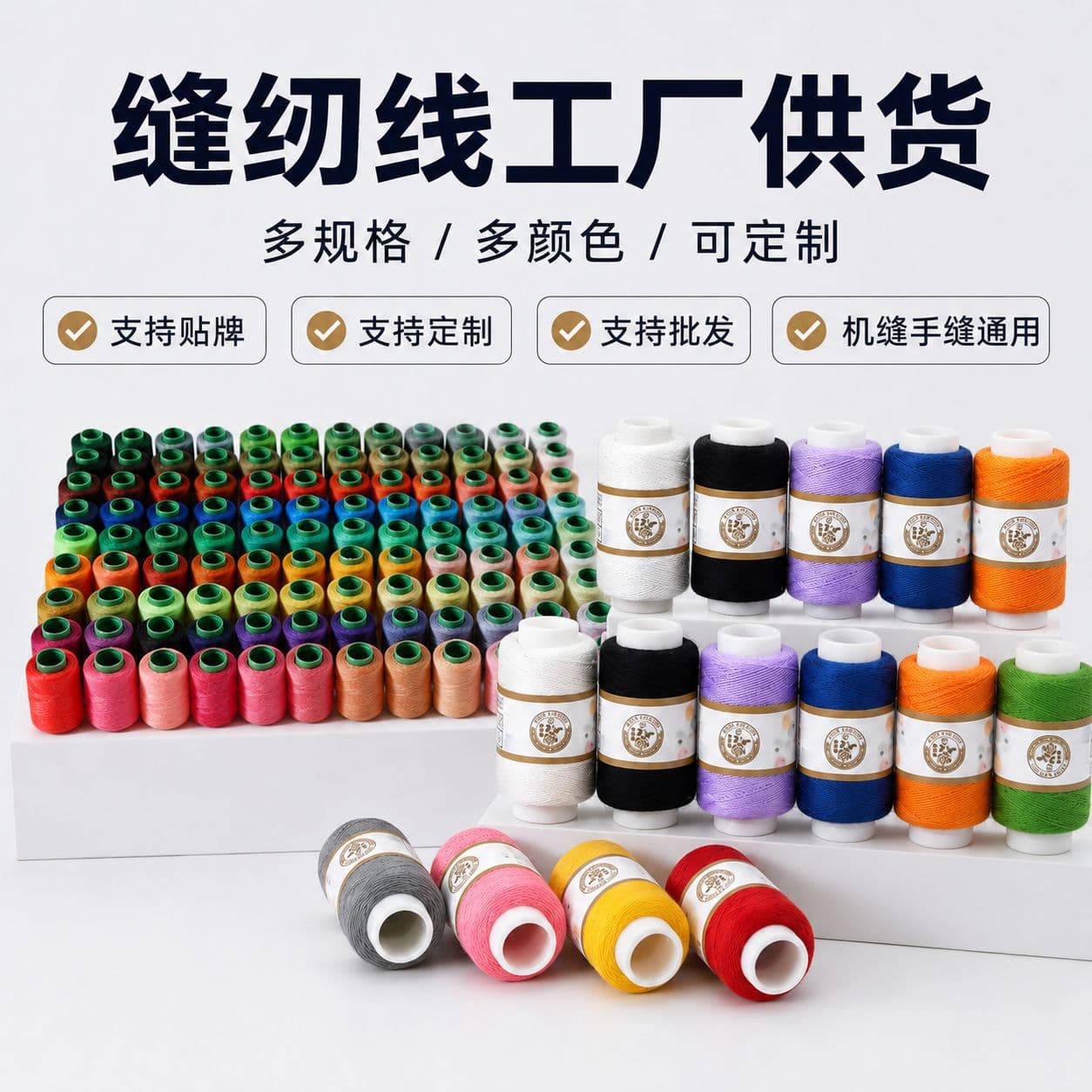 402 sewing thread factory wholesale color polyester thread hand sewing machine sewing thread supports OEM customization mixed batch shipment