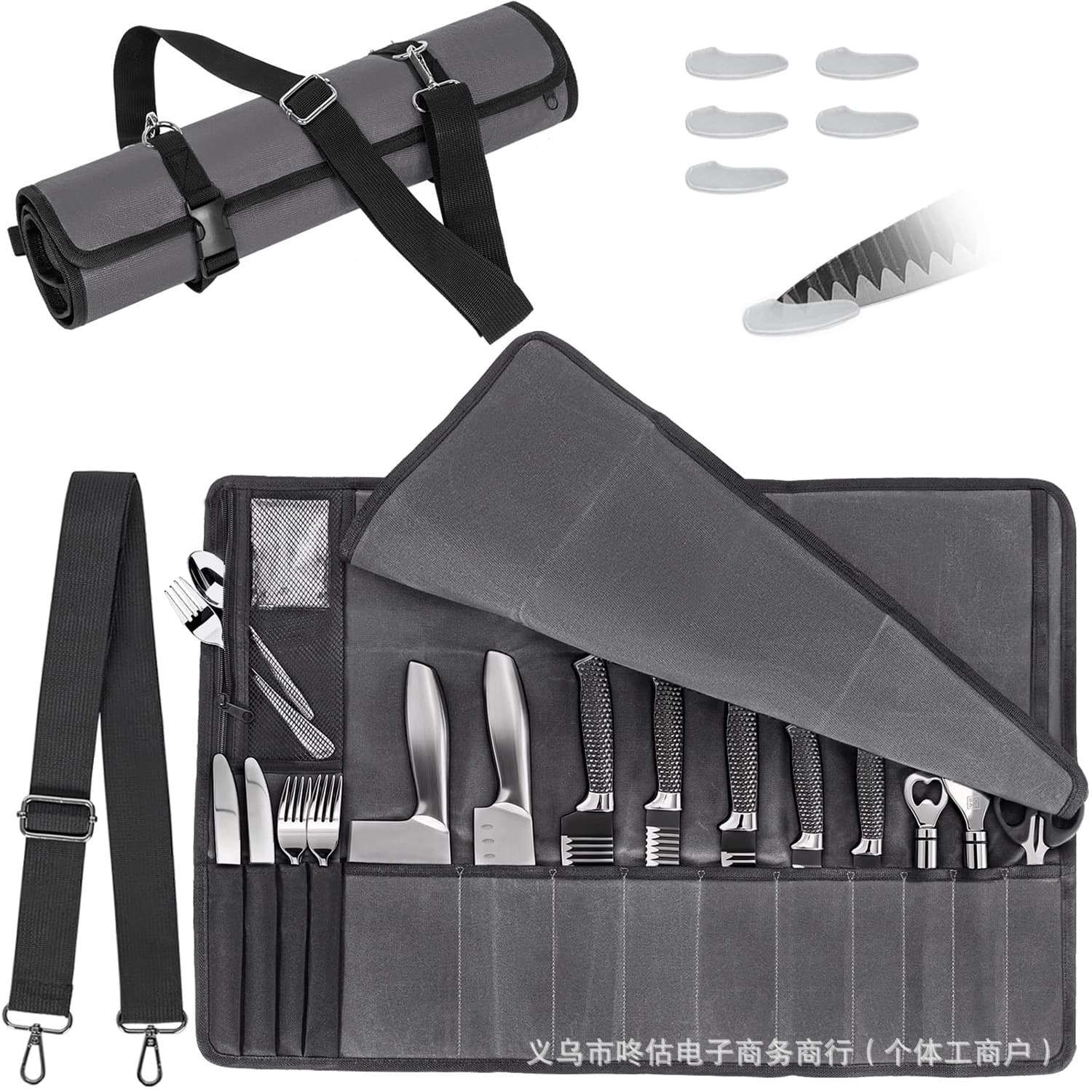 Portable knife bag waterproof and wear-resistant knife storage roll bag outdoor camping knife handbag knife bag wholesale