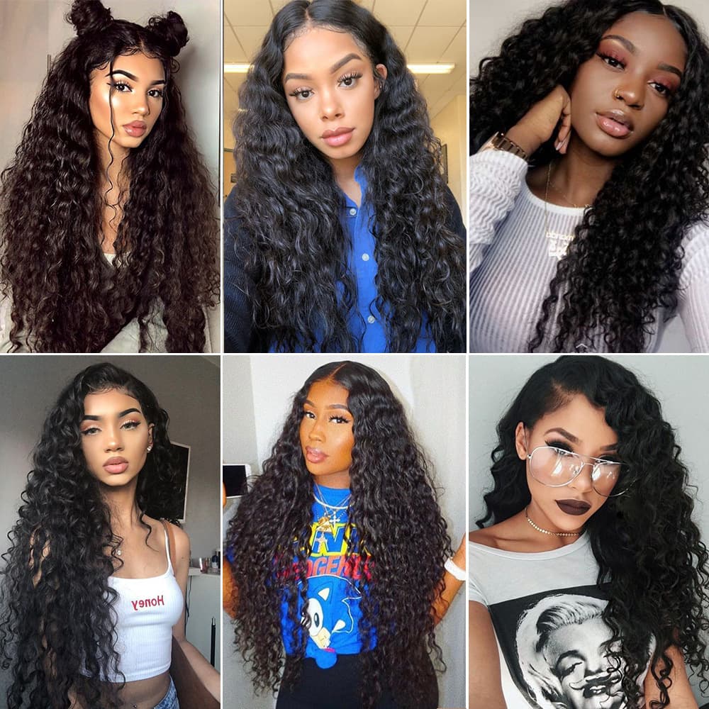 European and American Wigs Amazon New Arrival African Small Curl Black Middle Part Long Curly Wig for Women Synthetic Hair Wigs
