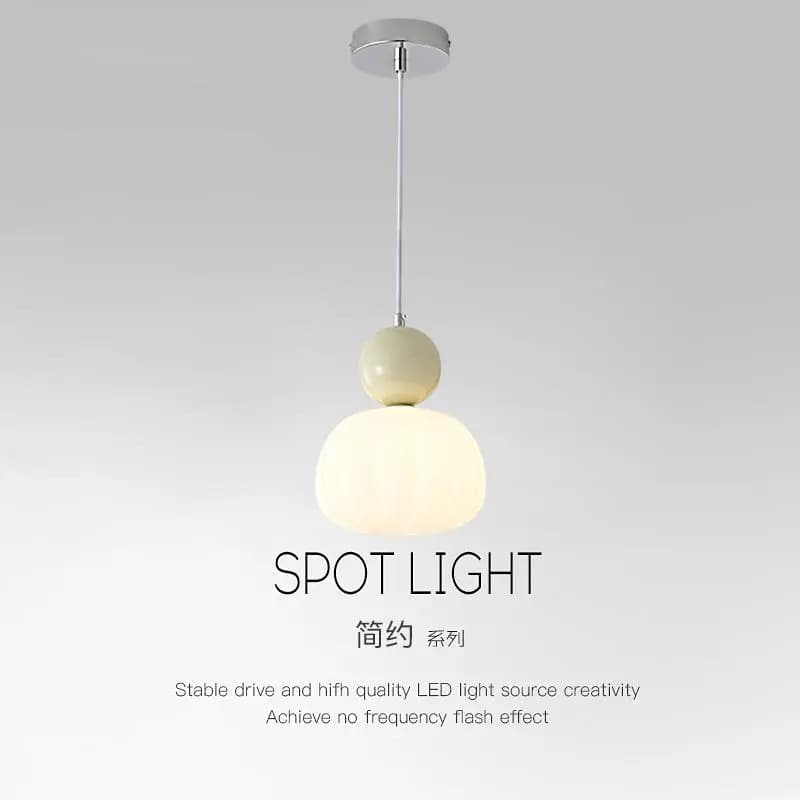 Nordic Cream Small Chandelier Internet Celebrity Restaurant Living Room Lamp Children's Room Bedroom Bedside Cute Pumpkin Medieval Style Chandelier