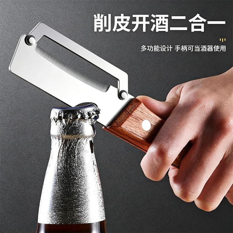 3-in-1 Multifunctional Kitchen Knife Set Stainless Steel Scallion Cutter Peeler Home Bottle Opener Flower Cutter Tool
