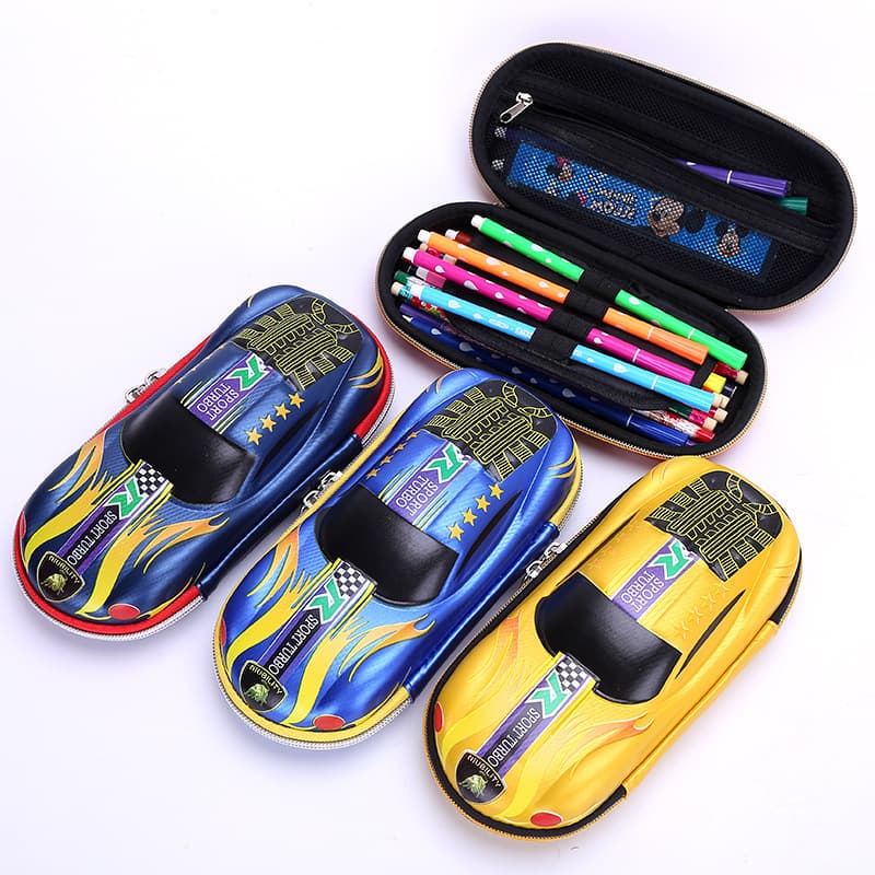 Elementary School Pencil Case Kids School Supplies Boys Pencil Pouch Girls Stationery Bag Car Pencil Box Zipper Gift Box
