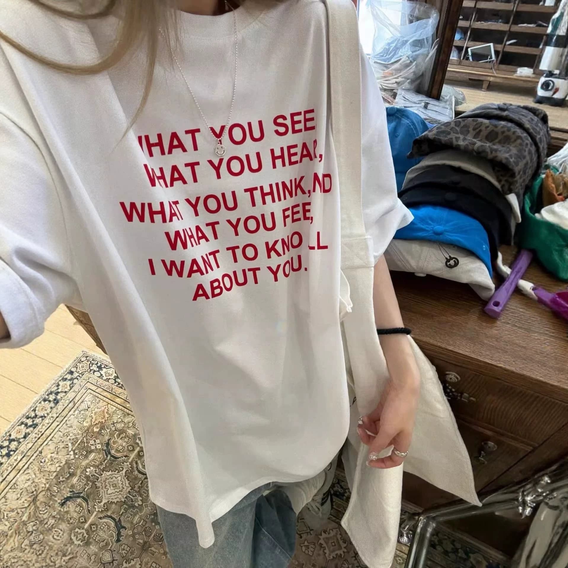 Japanese Sweet Petite Style Letter Print Slimming Top Women 2026 Summer New Korean White T-Shirt