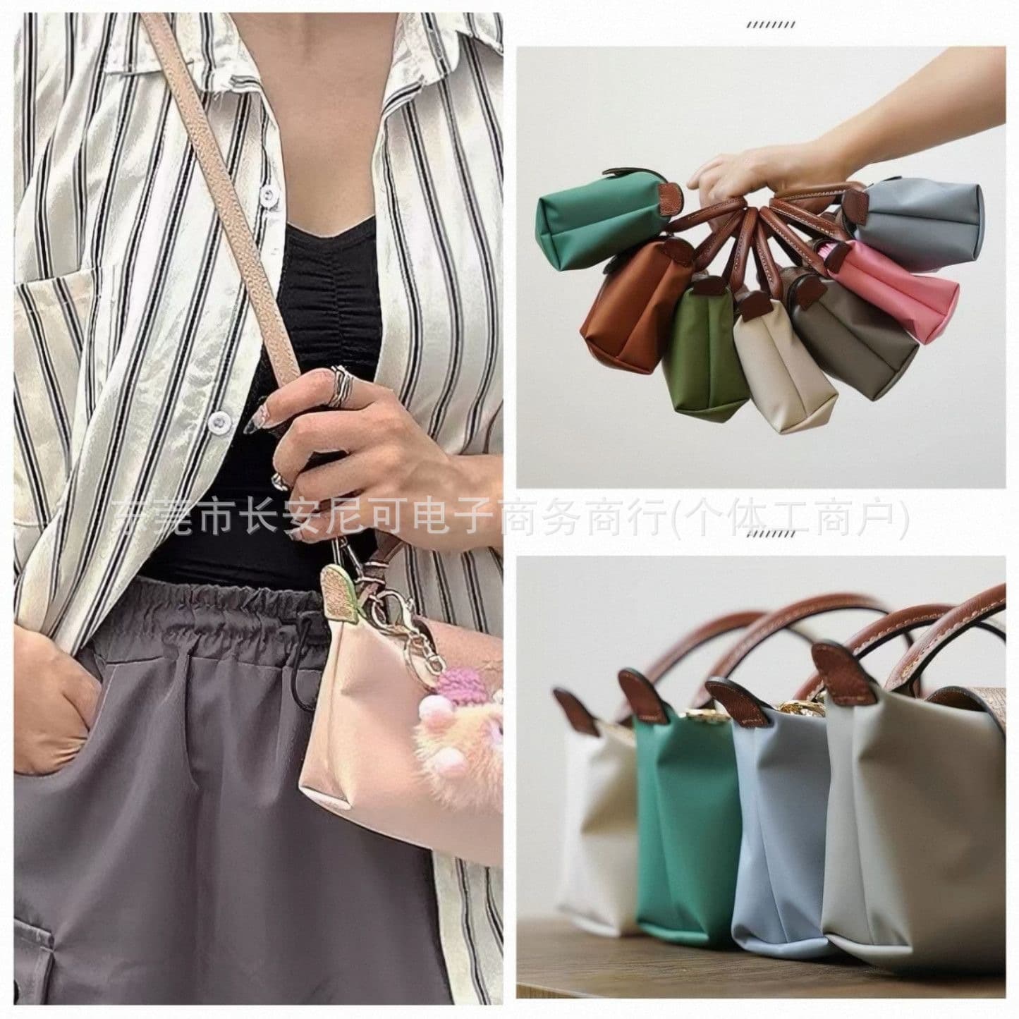 Cross-border exclusive Longchamp mini women's bag, single-handle mini dumpling bag, hand-carry crossbody bag, no-hole shoulder strap included
